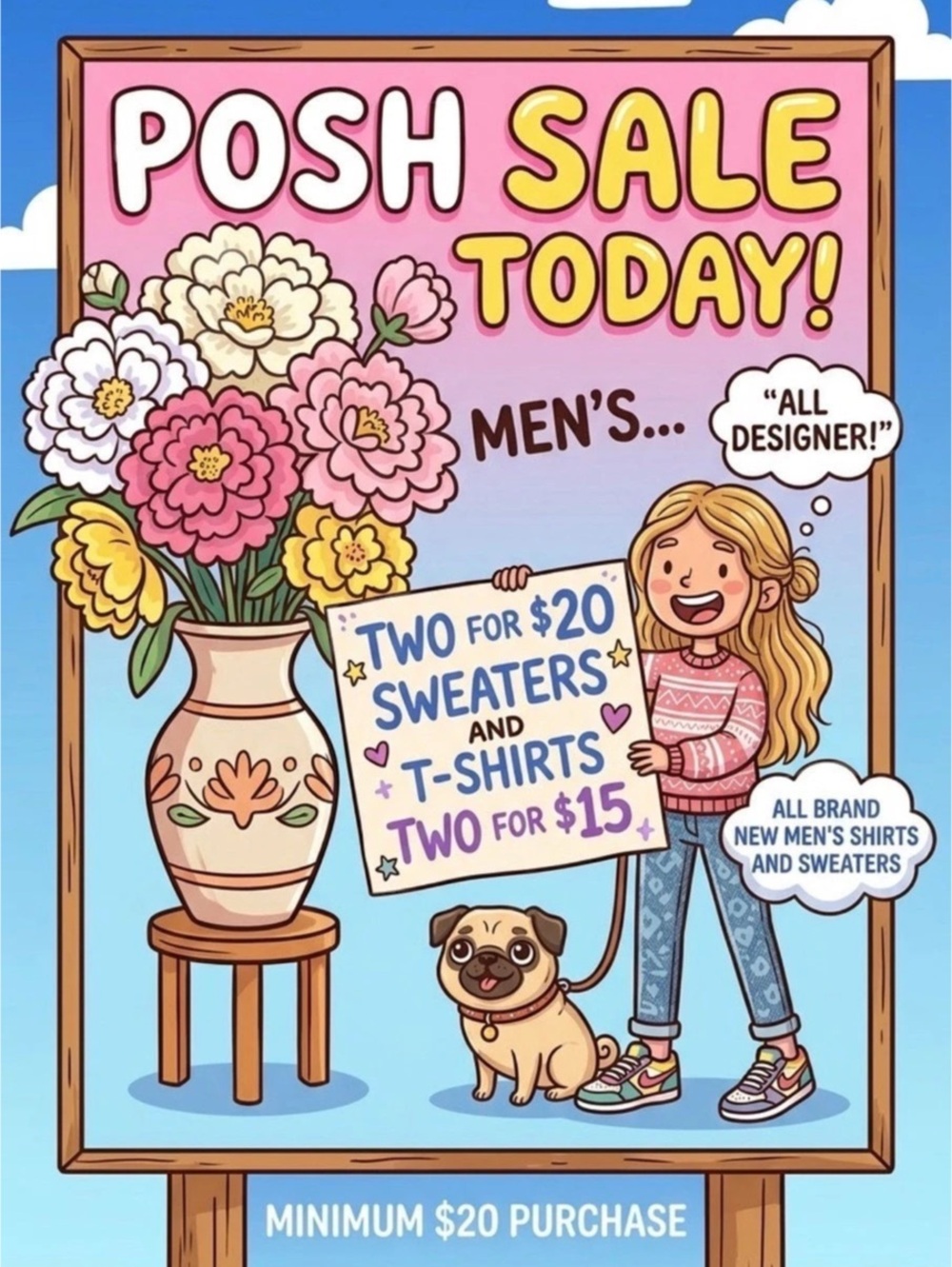 Posh Men’s Sale 1 Hour 🌞🌞🌞